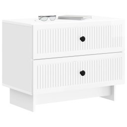 vidaXL Nachtkastje Hoogglans Wit 62 x 34,5 x 47,5 cm Bewerkt hout