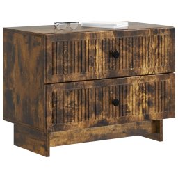 vidaXL Nachtkastje Gerookt eiken 62 x 34,5 x 47,5 cm Bewerkt hout