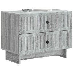 vidaXL Nachtkastje Grijs sonoma 62 x 34,5 x 47,5 cm Bewerkt hout