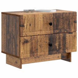 vidaXL Nachtkastje met lade Oud hout 62 x 34,5 x 47,5 cm Bewerkt hout