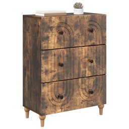 vidaXL Ladenkast Gerookt eiken 66 x 34,5 x 90 cm Bewerkt hout