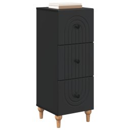 vidaXL Ladenkast 33 x 34,5 x 90 cm Bewerkt hout Zwart