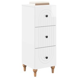 vidaXL Ladenkast 33 x 34,5 x 90 cm Bewerkt hout Hoogglans Wit