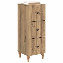 vidaXL Ladenkast 33 x 34,5 x 90 cm Bewerkt hout Artisanaal eiken