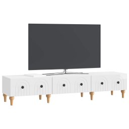 vidaXL TV-kast met lade Hoogglans Wit 147 x 34,5 x 30 cm Bewerkt hout