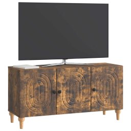 vidaXL TV-kast 99 x 34,5 x 50 cm Gerookt eiken Bewerkt hout