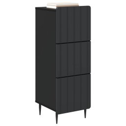 vidaXL Ladenkast 33 x 34,5 x 92 cm Bewerkt hout Zwart