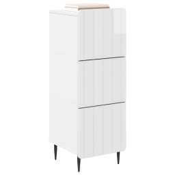 vidaXL Ladenkast 33 x 34,5 x 92 cm Bewerkt hout Hoogglans Wit