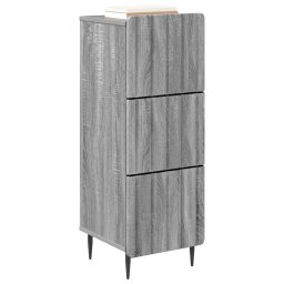 vidaXL Ladenkast 33 x 34,5 x 92 cm Bewerkt hout Grijs sonoma