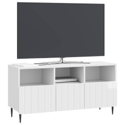 vidaXL TV-kast met lade Hoogglans Wit 102 x 34,5 x 50 cm Bewerkt hout