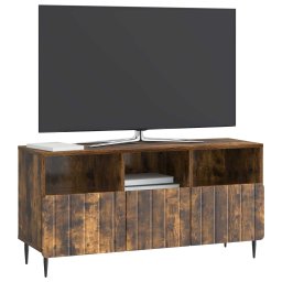 vidaXL TV-kast met lade Gerookt eiken 102 x 34,5 x 50 cm Bewerkt hout