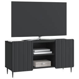 vidaXL TV-kast 102 x 34,5 x 52 cm Zwart Bewerkt hout