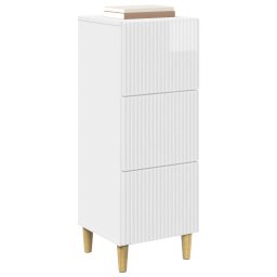 vidaXL Ladenkast Hoogglans Wit 33 x 34,5 x 90 cm Bewerkt hout