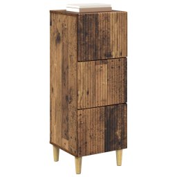 vidaXL Ladenkast Oud hout 33 x 34,5 x 90 cm Bewerkt hout