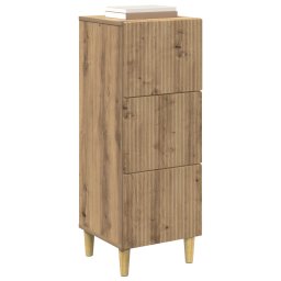 vidaXL Ladenkast 33 x 34,5 x 90 cm Bewerkt hout Artisanaal eiken