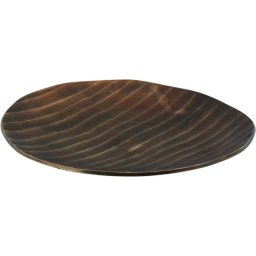 Pomax Be chic - dienblad- D36xH3 cm - aluminium gebeiteld - brons - S