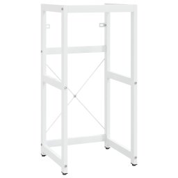 vidaXL Wastafelframe met inbouwwastafel ijzer wit