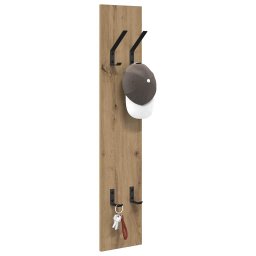 vidaXL Wandgemonteerde kapstok Muurmontage Artisan Eiken Bewerkt hout