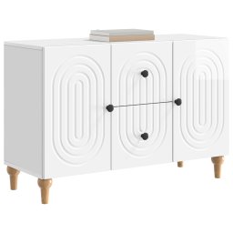 vidaXL TV-kast met lade Hoogglans Wit 89 x 34,5 x 60 cm Bewerkt hout