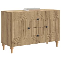 vidaXL TV-kast Artisanaal eiken 89 x 34,5 x 60 cm Bewerkt hout
