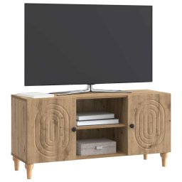 vidaXL TV-kast 102 x 34,5 x 50 cm Artisanaal eiken Bewerkt hout