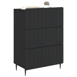 vidaXL Ladenkast 66 x 34,5 x 92 cm Bewerkt hout Zwart