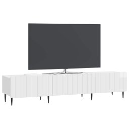 vidaXL TV-kast met lade Hoogglans Wit 147 x 34,5 x 32 cm Bewerkt hout