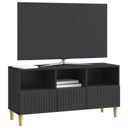 vidaXL TV-kast 102 x 34,5 x 50 cm Zwart Bewerkt hout