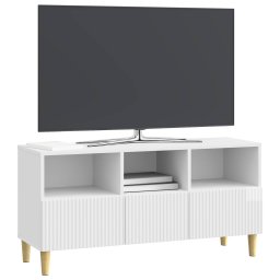 vidaXL TV-kast 102 x 34,5 x 50 cm Hoogglans Wit Bewerkt hout