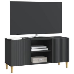 vidaXL TV-kast 102 x 34,5 x 50 cm Zwart Bewerkt hout