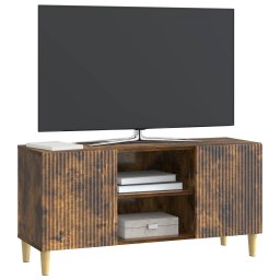 vidaXL TV-kast 102 x 34,5 x 50 cm Gerookt eiken Bewerkt hout