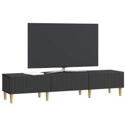 vidaXL TV-kast 147 x 34,5 x 30 cm Zwart Bewerkt hout