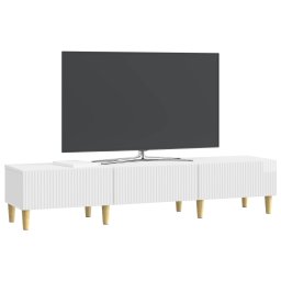 vidaXL TV-kast met lade Hoogglans Wit 147 x 34,5 x 30 cm Bewerkt hout