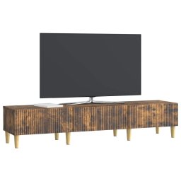 vidaXL TV-kast met lade Gerookt eiken 147 x 34,5 x 30 cm Bewerkt hout