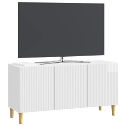 vidaXL TV-kast 99 x 34,5 x 50 cm Hoogglans Wit Bewerkt hout