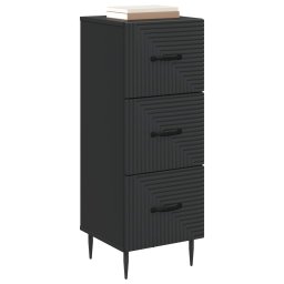 vidaXL Ladenkast Zwart 33 x 34,5 x 89,5 cm Bewerkt hout