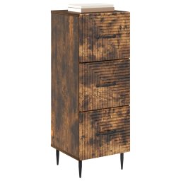 vidaXL Ladenkast Gerookt eiken 33 x 34,5 x 89,5 cm Bewerkt hout