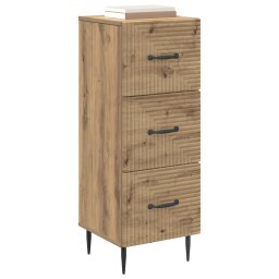 vidaXL Ladenkast Artisanaal eiken 33 x 34,5 x 89,5 cm Bewerkt hout