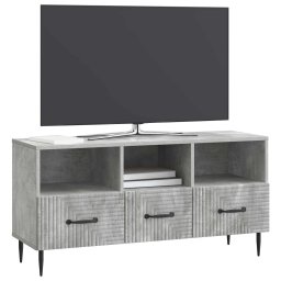 vidaXL TV-kast met lade Betongrijs 102 x 34,5 x 50 cm Bewerkt hout