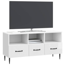 vidaXL TV-kast met lade Hoogglans Wit 102 x 34,5 x 50 cm Bewerkt hout