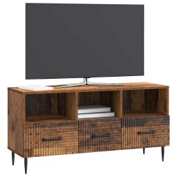 vidaXL TV-kast met lade Oud hout 102 x 34,5 x 50 cm Bewerkt hout