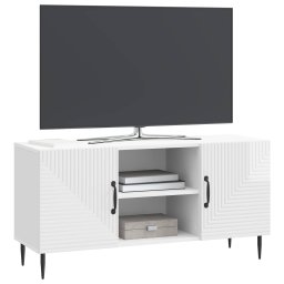 vidaXL TV-kast Hoogglans Wit 102 x 34,5 x 50 cm Bewerkt hout