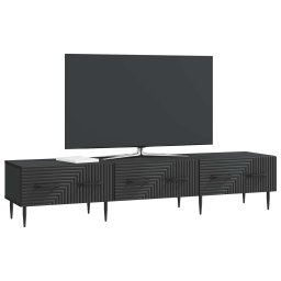 vidaXL TV-kast met lade Zwart 147 x 34,5 x 30 cm Bewerkt hout