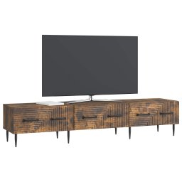 vidaXL TV-kast met lade Gerookt eiken 147 x 34,5 x 30 cm Bewerkt hout