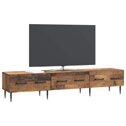 vidaXL TV-kast met lade Oud hout 147 x 34,5 x 30 cm Bewerkt hout