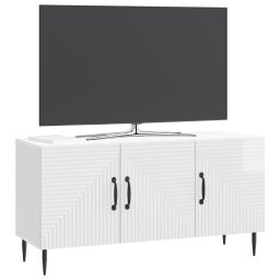 vidaXL TV-kast Hoogglans Wit 99 x 34,5 x 50 cm Bewerkt hout