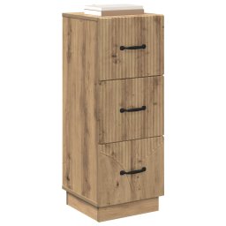 vidaXL Ladenkast 33 x 34,5 x 87 cm Bewerkt hout Artisanaal eiken