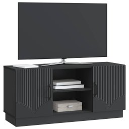 vidaXL TV-kast 102 x 34,5 x 47 cm Zwart Bewerkt hout