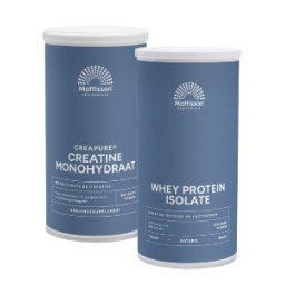 Mattisson HealthStyle Creatine Monohydraat Poeder en Sport Wei Proteïne Poeder Combi Set