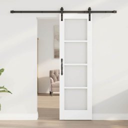vidaXL Schuifdeur ORKDAL Wit en zwart 61 x 198,5 cm